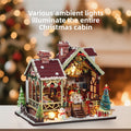 Festive Night Cabin Christmas book nook - Christmas miniature house with music, photo 3