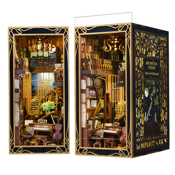 Minicity 2025 New Book Nook 3d Wooden Puzzle Miniature House Kit Book Nook Kit Craft Kits for Adults- Pianist with Nightingale