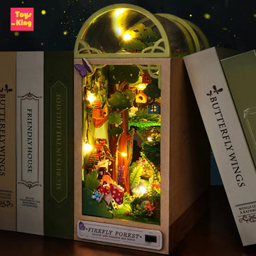 DIY Wooden Miniature Book Nook Kit Doll House With LED Light Kids Toys Adult Teens Bookshelf Building Decor Alley Model Gifts