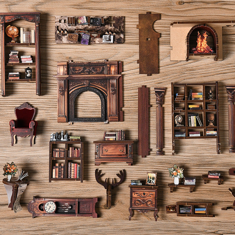 Time Bookstore miniature bookshelf model - miniature bookshop with LED lights and music, photo 3