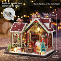 Festive Night Cabin Christmas book nook without dust cover