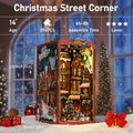 Christmas Street Corner book nook kit - festive street corner bookend, photo 2