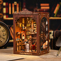 Time Bookstore miniature bookshelf model - miniature bookshop with LED lights and music